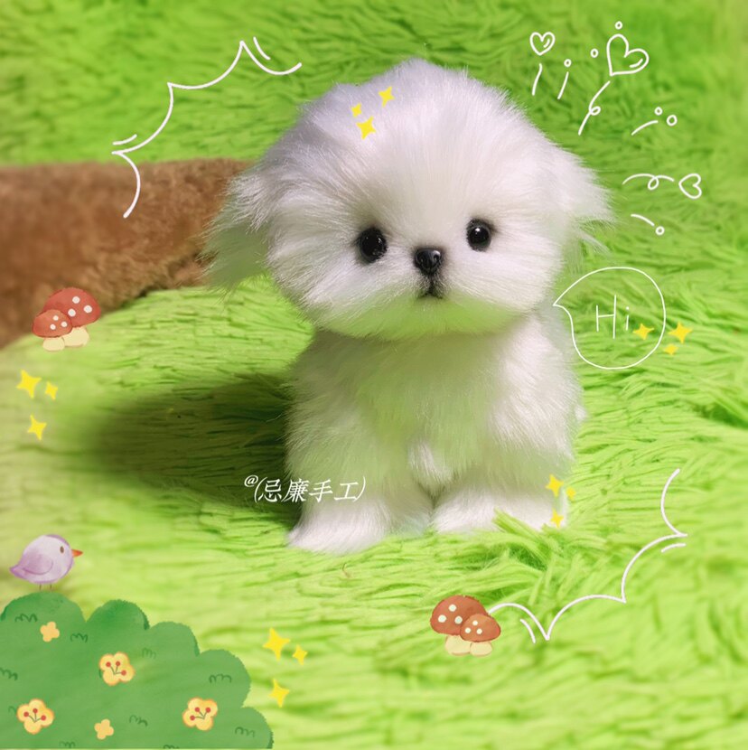 手工DIY关节玩偶小狗材料包 缝纫DIY材料套装