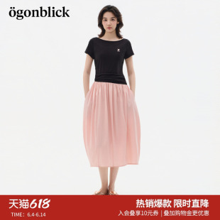 北欧时刻燕子刺绣不规则拼接花苞连衣裙女26年夏季新款宽松长裙子