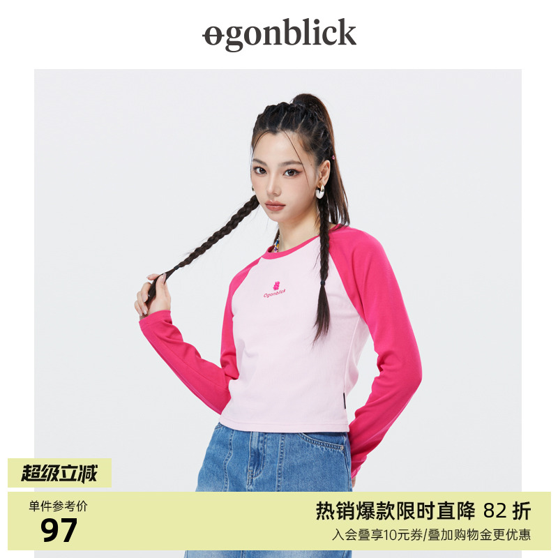 北欧时刻运动休闲风双色上衣常规