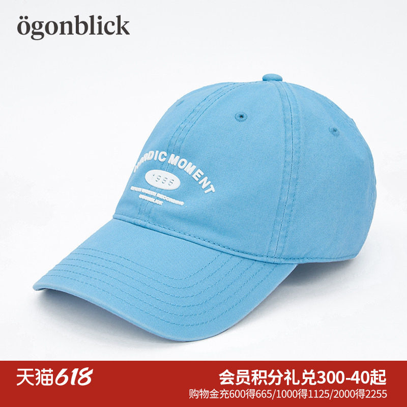 北欧时刻美式潮流字母刺绣压印设计感棒球帽女休闲复古鸭舌帽子男