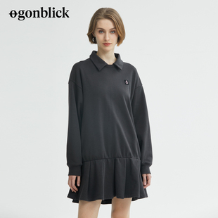 [商场同款]北欧时刻2026春夏新款学院风polo领连衣裙纯色宽松裙子