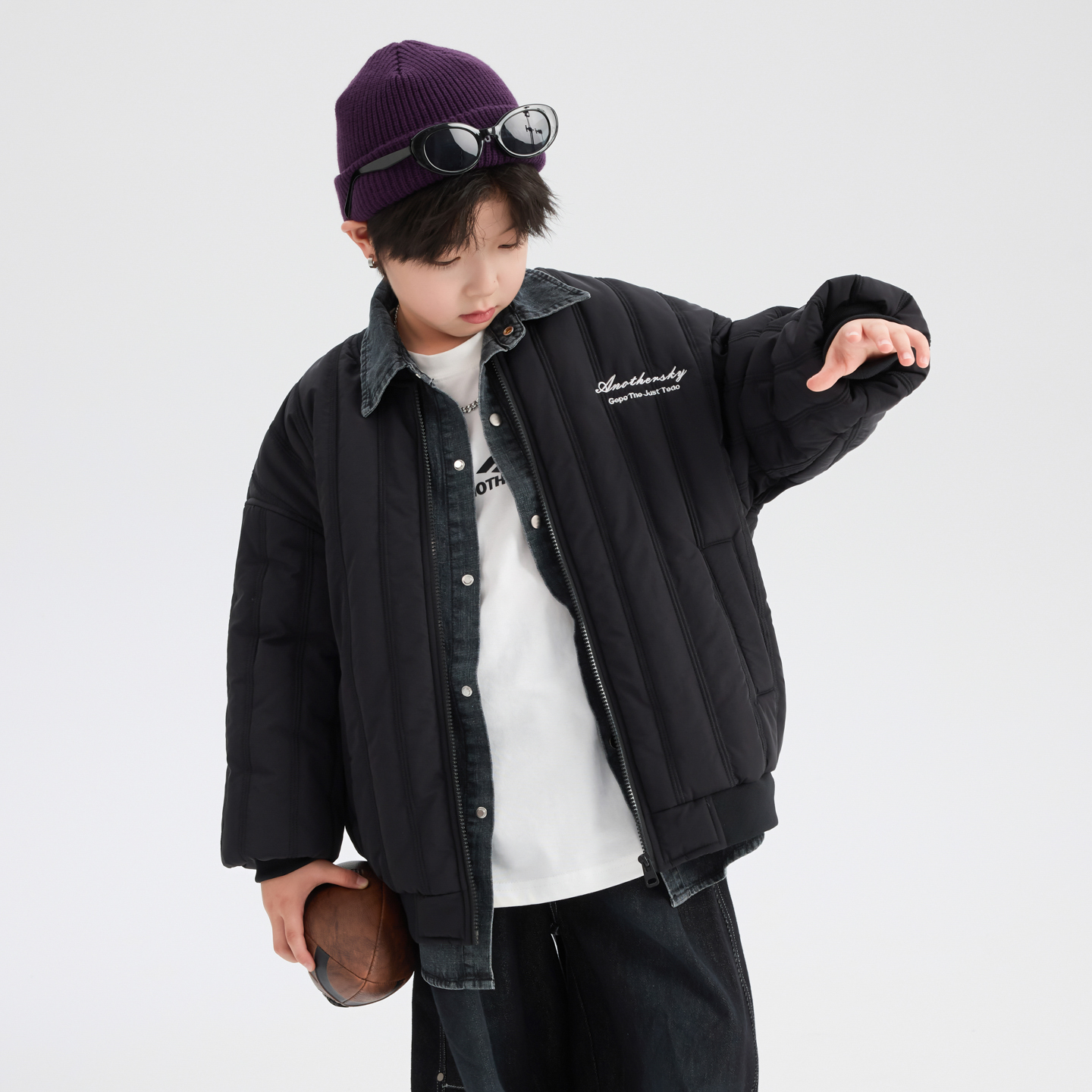 男童夹棉外套2025新款冬季