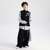 2026新款 日常汉服套装 儿童装 新中式 三件套 男大童春季 国风唐装 长袖