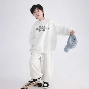 男大童春装韩系运动卫衣套装2026新款儿童男孩春季街舞两件套衣服