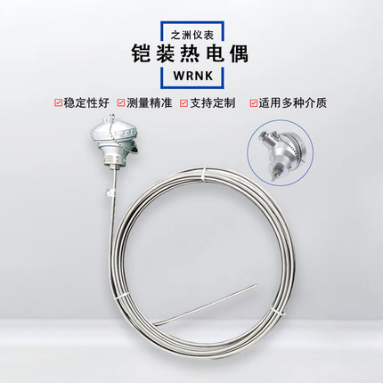 铠装热电偶WRNK-131热电偶 K型电炉测温耐高温装配式热电偶