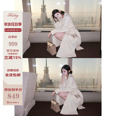 热狗很辣 冬夜协奏曲 100%羊毛 Hotdog 龙猫獭兔毛 双面尼大衣