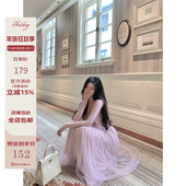 外套吊带套装 Hotdog 一天 粉色纱纱半裙开衫 热狗很辣 花艺师