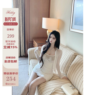 纯欲性感网纱蕾丝吊带裙子女连衣裙 知世小姐 Hotdog 热狗很辣