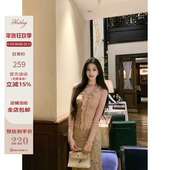 Hotdog 木耳边领褶皱收腰上衣包臀半裙套装 热狗很辣 古堡美人