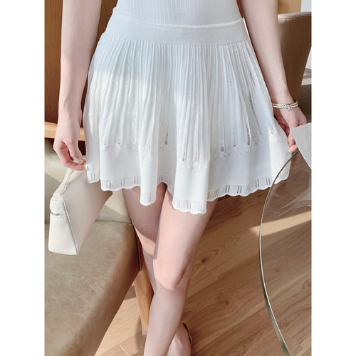 褶皱半身裙女温柔短裤裙