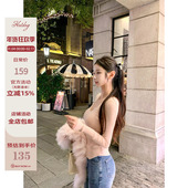 热狗很辣 清潭洞欧尼 修身 Hotdog 显瘦V领打底衫 女基础百搭毛衣