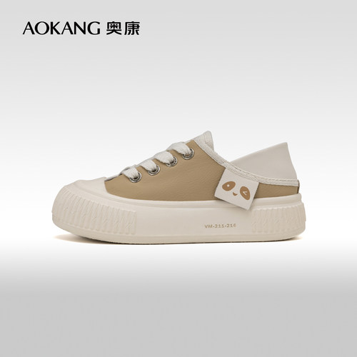 奥康两穿圆头面包鞋时尚休闲鞋