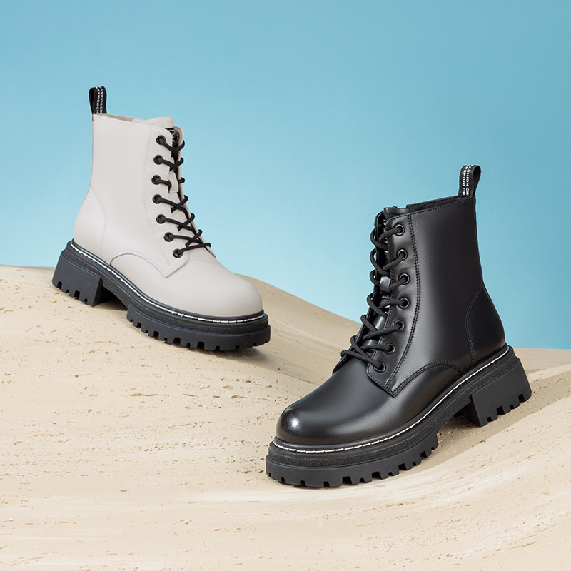 冬季马丁靴时装靴女鞋奥康