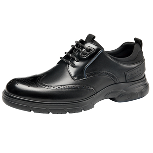 【运动皮鞋】奥康男鞋春秋季商务正装皮鞋布洛克羊皮内里鞋