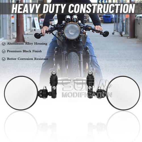 金吉拉V咖复古通用可调反光镜