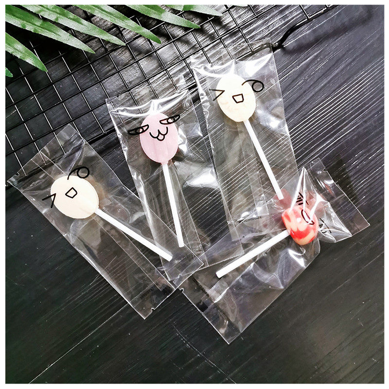 5.5*13长款雪花酥棒棒糖袋凤梨酥烘焙西点糖果机封磨砂花茶平口袋