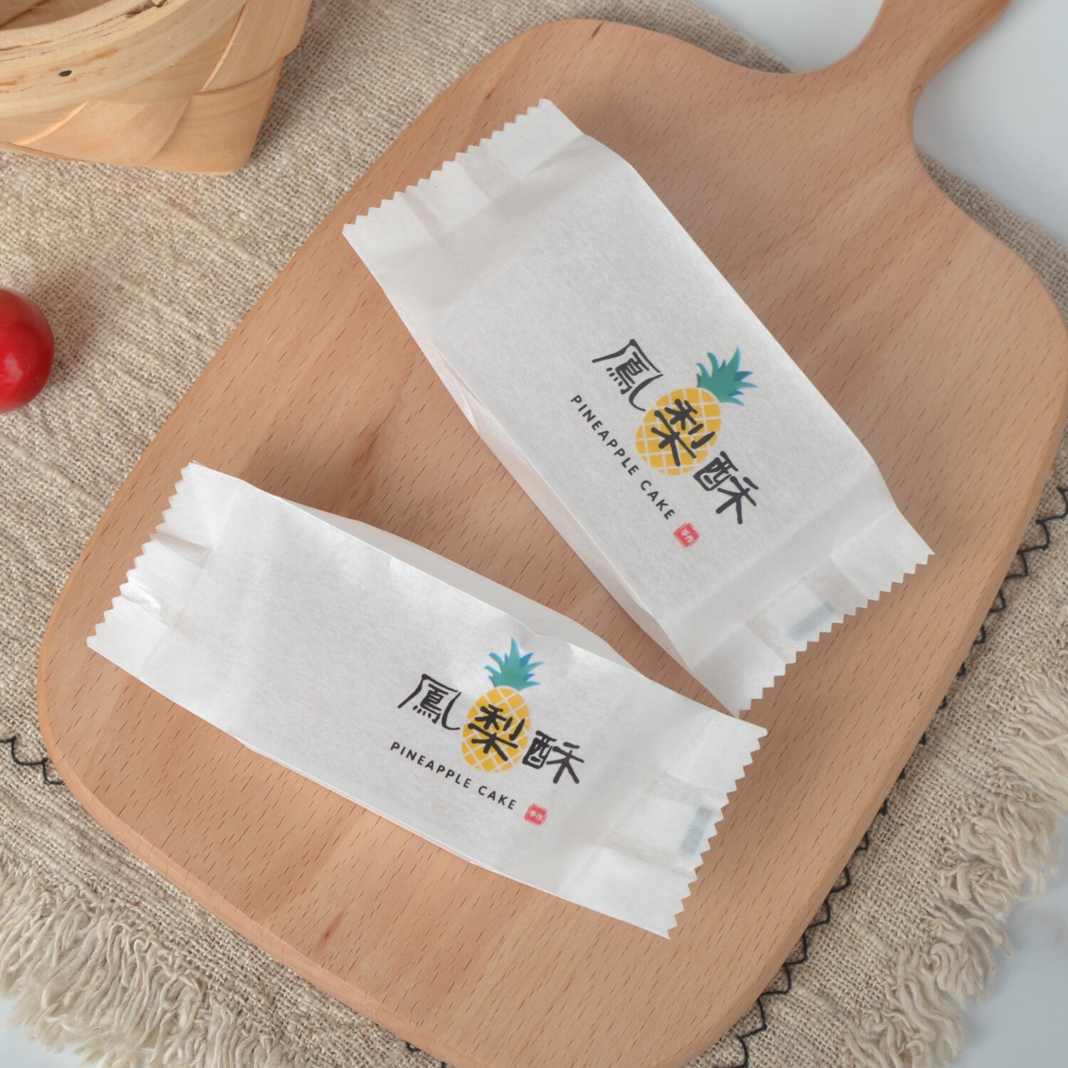 手作棉纸凤梨酥包装袋子台湾土凤梨酥纸烘焙糕点开运酥棉纸机封袋