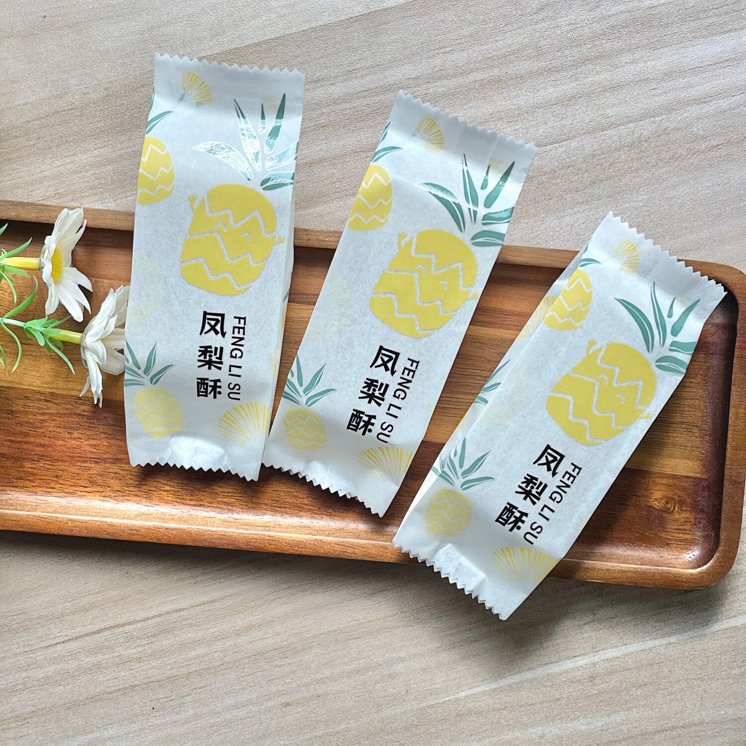30克凤梨酥开运酥台湾特产包装袋纯手工凤梨酥烘焙包装纸袋棉纸袋
