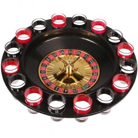 SPIN N SHOT ROULETTE DRINKING GAME16杯俄罗斯转盘转珠游戏酒具