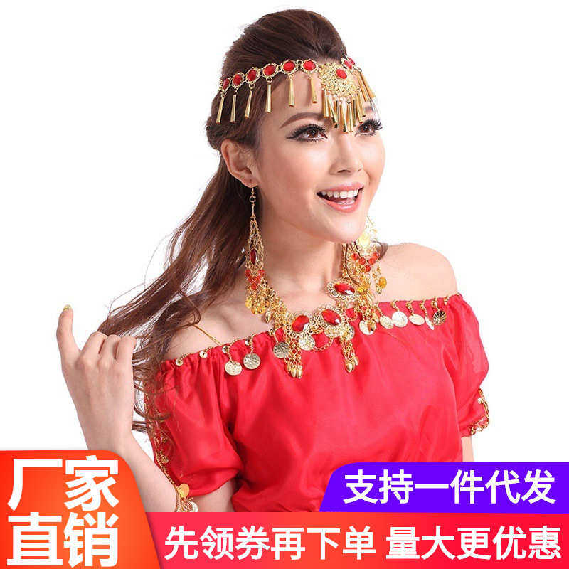 印度舞蹈表演出练习服 肚皮舞上衣新款 雪纺灯笼短袖上衣s19