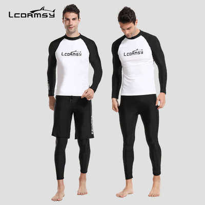 LCDRMSY朗晨防晒潜水服潜浮服长袖泳衣水母衣冲浪服男速干防晒套