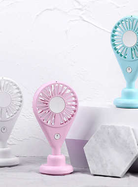 新款F360迷你手持风扇USB充插电学生桌面宿舍床头七彩夜灯小电扇