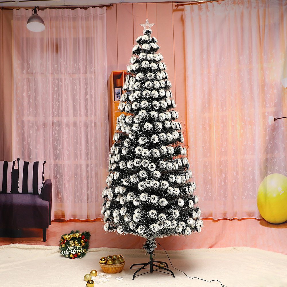 圣诞光纤树彩变色光纤树大灯泡LED发光纤圣诞树商城店铺