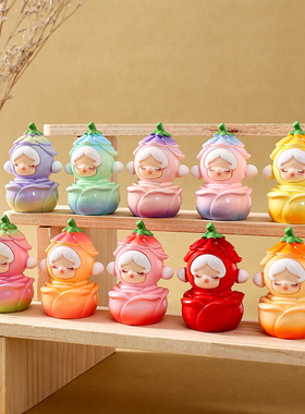 新款直降玫瑰萌粒公仔手办盲盒高颜值可爱迷你公仔桌面小摆件