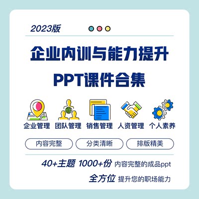 1000+套企业内训与自我职场能力提升ppt课件合集【抖音同款】