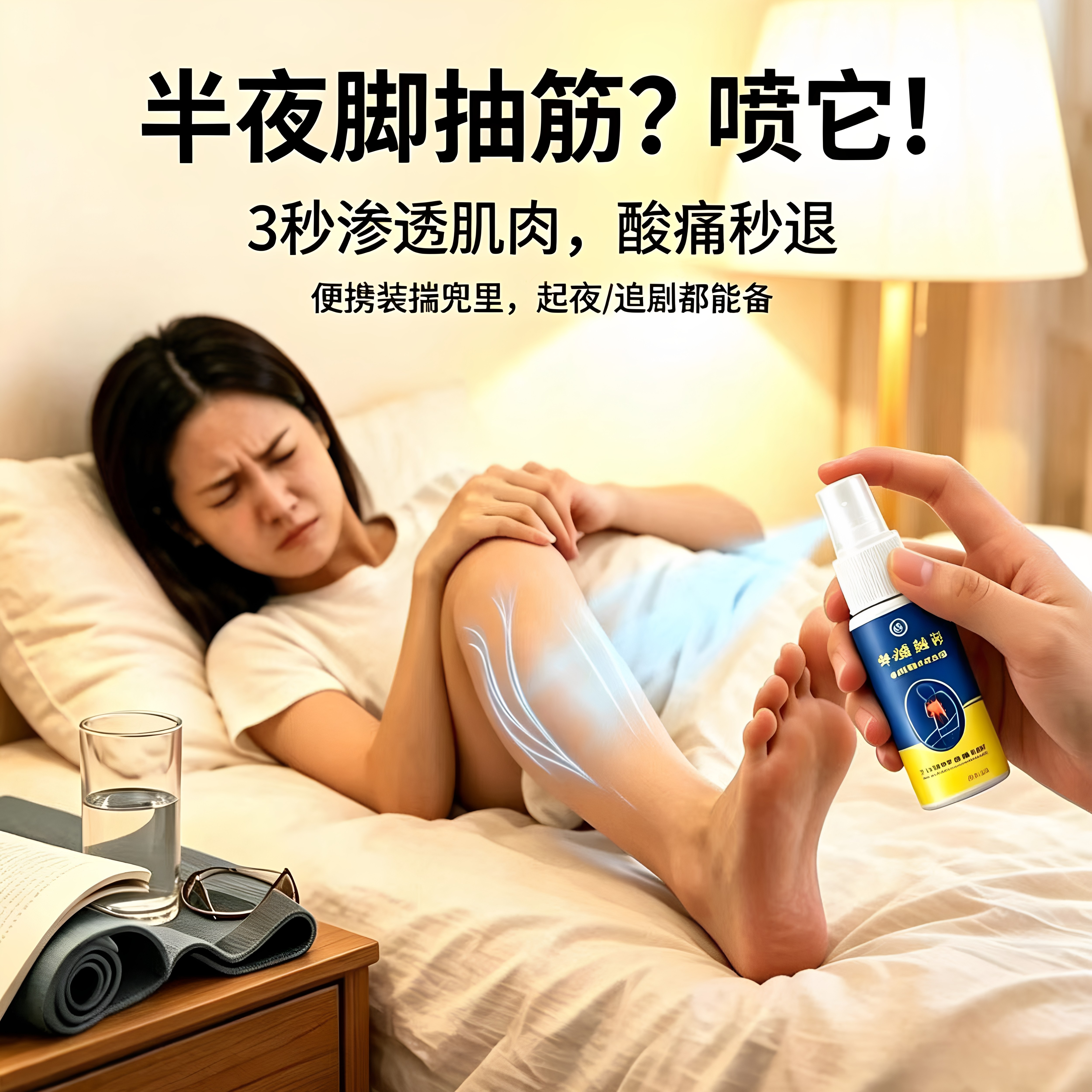 中老年人久坐手脚抽筋麻木发抖颈椎压迫神经舒筋外用透骨液喷剂