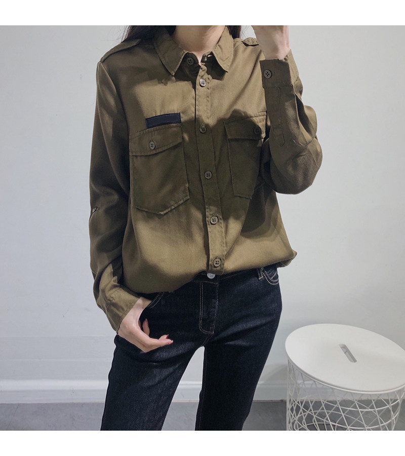 阿福女装  法D  质量好上天 莱赛尔纤维面料 深军绿色工装衬衫|ruв категории Женская одежда, рубашка - от Buy2taobao.com для оказания профессиональной услуги покупки агента Taobao