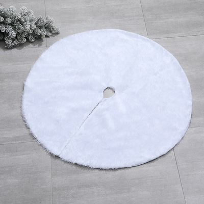 Christmas tree skirt, white apron plush Christmas tree dress