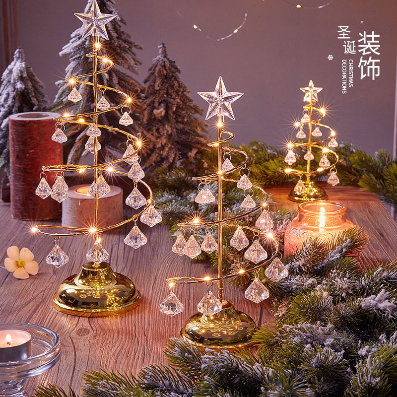 Christmas Iron Glowing Desktop Christmas Tree Night Light