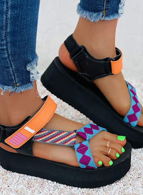 women wedge sandals big size 43 beach shoes女凉鞋沙滩鞋欧美