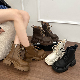 for women autumn Vintage soled boots thick shoes Martin
