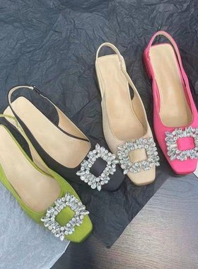 Sandals for women, thick heels empty and lazy girs sandals