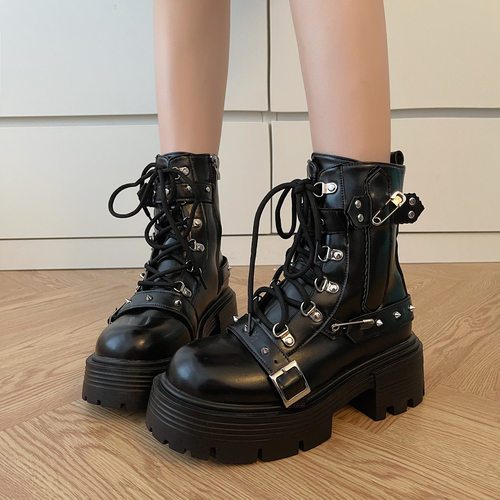 Thick bottomed rivet Martin boots, cultural brother, specia