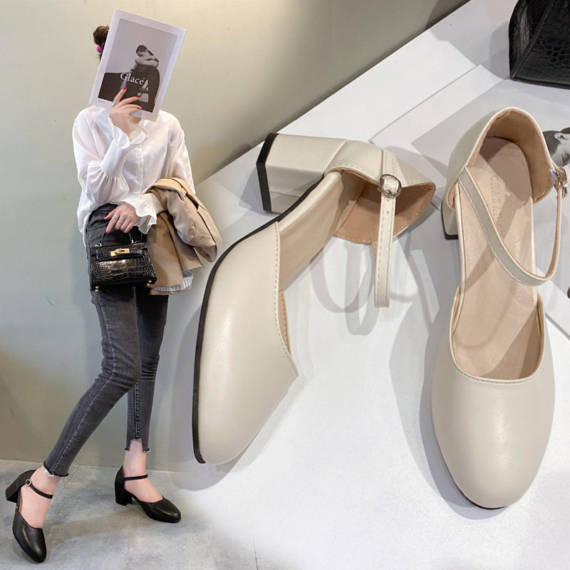 High heels, women's singles, women's thick heels, mid shoes,女鞋,时装凉鞋,淘宝优惠券,粉丝福利购,淘宝优惠卷