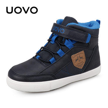 UOVO清仓儿童运动板鞋加绒高帮