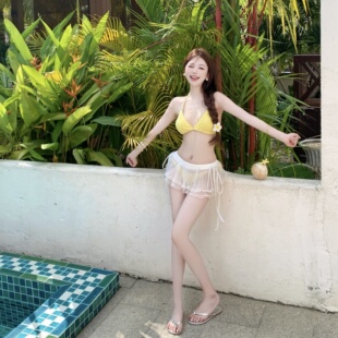 2026新款 女显瘦辣妹 Bikini泳衣女泡温泉仙女范比基尼性感沙滩泳装