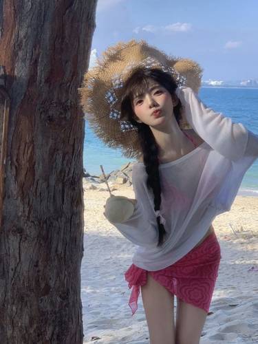 比基尼三件套泳衣女罩衫