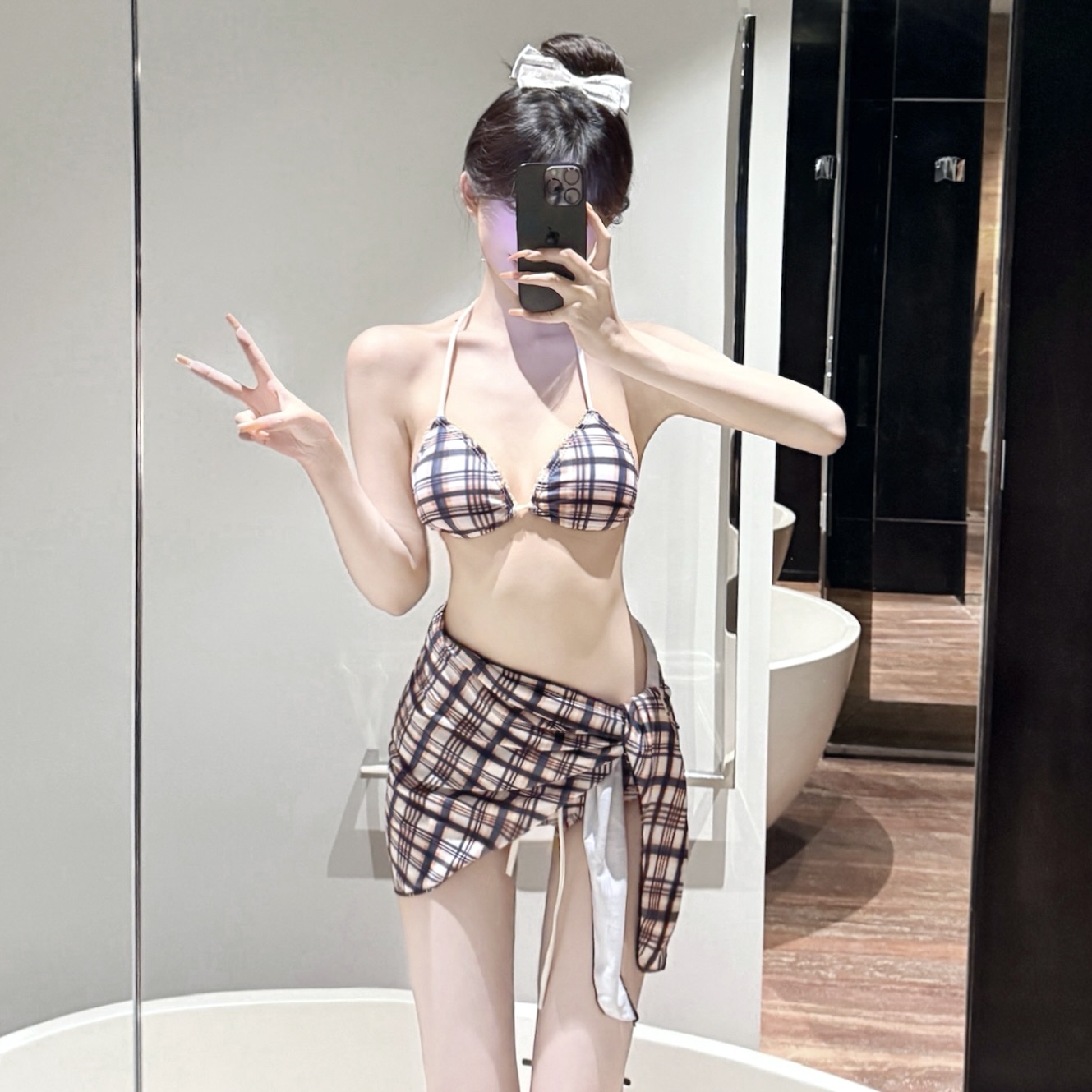 网红同款高级小胸性感比基尼