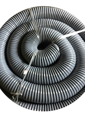 灰色PVC软管 通风管雕刻机吸尘管钢丝缠绕管波纹软管塑料化工管道