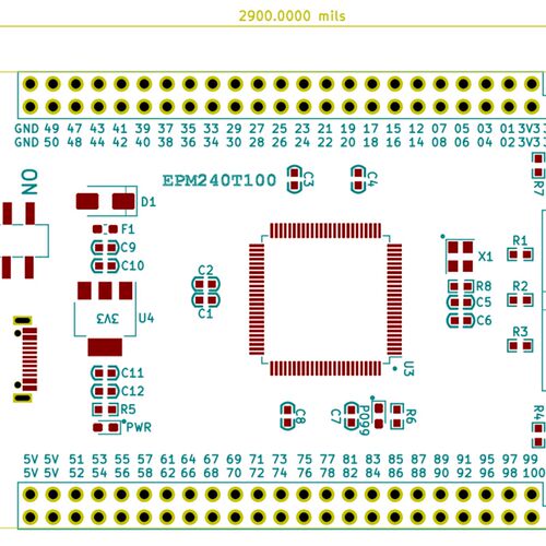 EPM240T100C5N核心MAX-II板I5N开发Altera最小系统MAXII新品CPLD