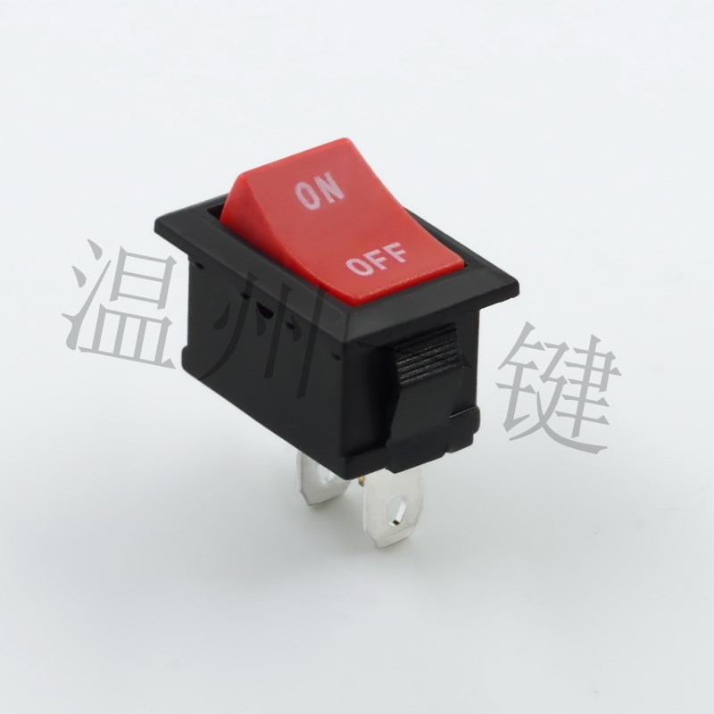 KCD1-101-斜面 船型开关2脚电源15*21二档电锅饮水机配件红色英文