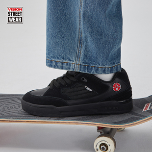 新款 VISION官方 运动男女滑板鞋 街头复古面包鞋 SAVVY黑武士美式