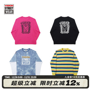 T恤男女秋款 历史复刻图案印花重磅宽松长袖 经典 VISION官方