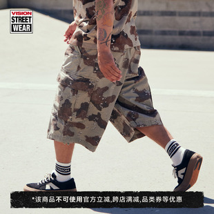 七分裤 复古洗水沙砾感工装 沙漠迷彩系列美式 VISION官方