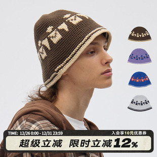 多色 街头针织渔夫帽男女毛线帽手工针织春季 VISION官方 美式