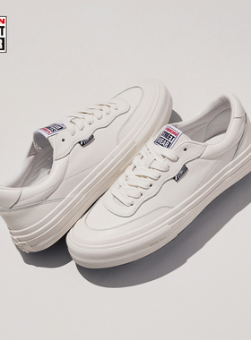 VISION官方  FLAT TOP复古街头滑板鞋全皮低帮休闲板鞋男女小白鞋